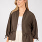 Adjustable Waist Bomber Jacket