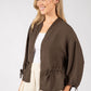 Adjustable Waist Bomber Jacket