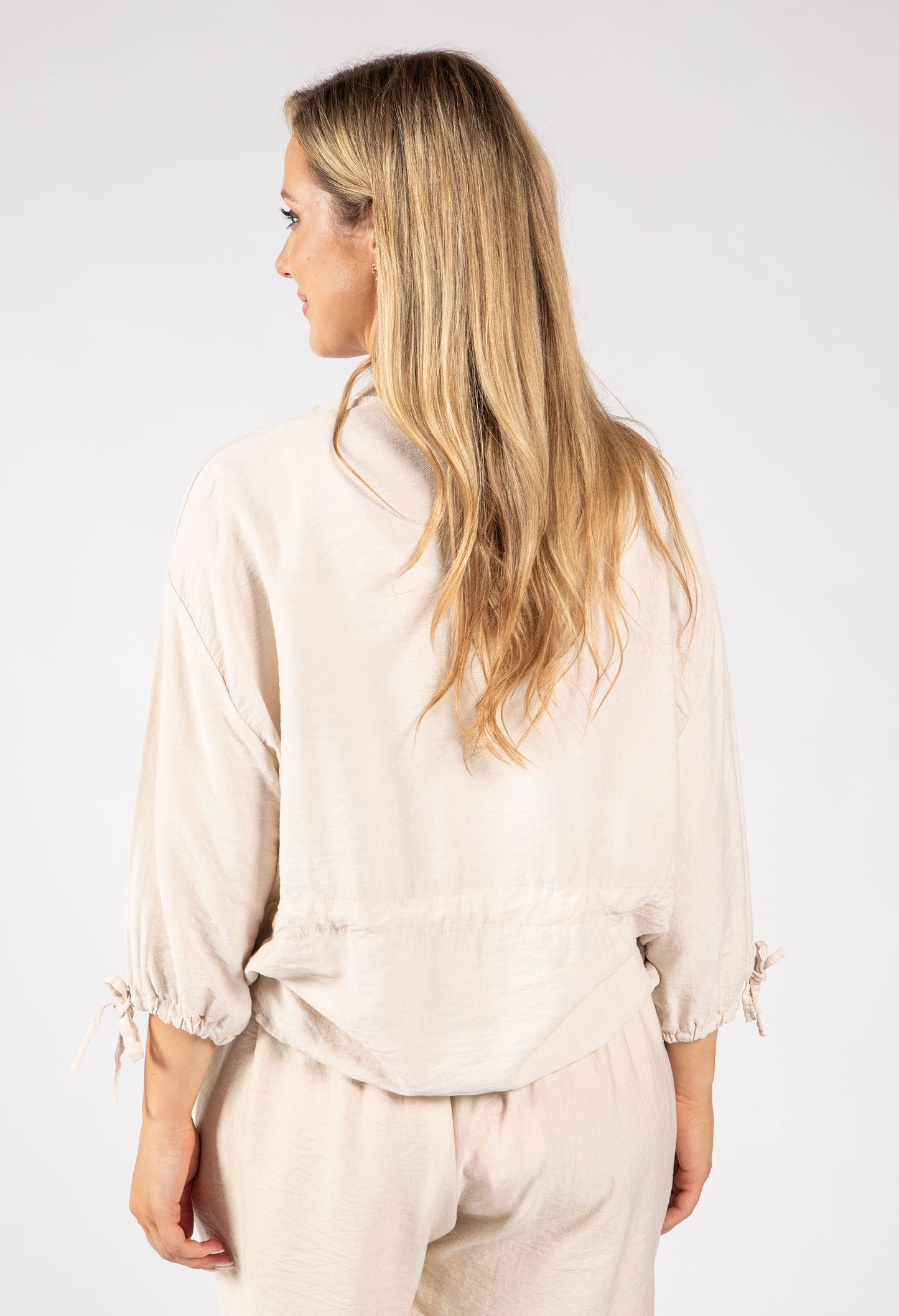 Adjustable Waist Bomber Jacket