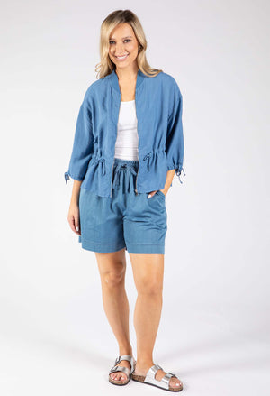 Adjustable Waist Bomber Jacket