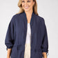 Adjustable Waist Bomber Jacket