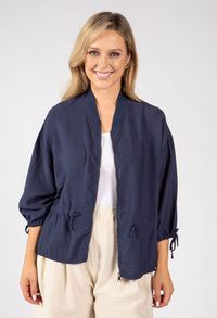 Adjustable Waist Bomber Jacket