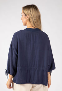 Adjustable Waist Bomber Jacket