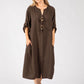 Linen Look Relaxed Dress