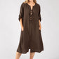 Linen Look Relaxed Dress