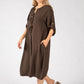 Linen Look Relaxed Dress