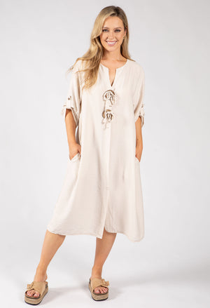 Linen Look Relaxed Dress