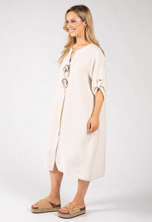 Linen Look Relaxed Dress