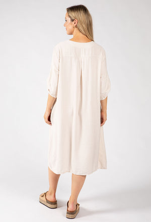 Linen Look Relaxed Dress