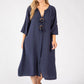 Linen Look Relaxed Dress