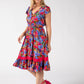 Button Front Floral Dress