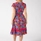 Button Front Floral Dress