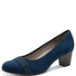 navy block heel