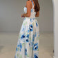 Heather Floral Pleated Midi Dress
