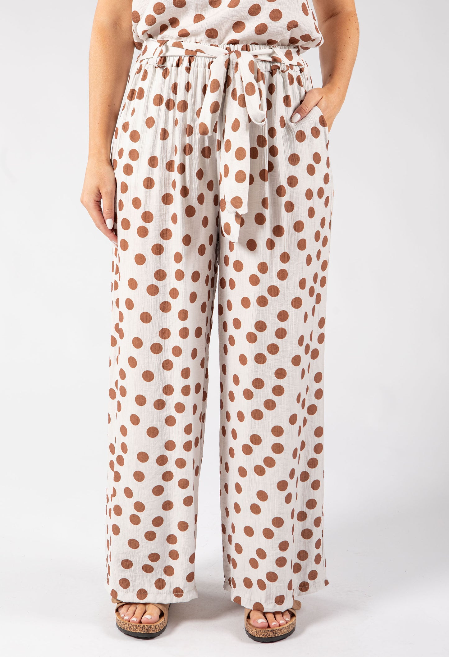 Wide Leg Polka Dot Trousers