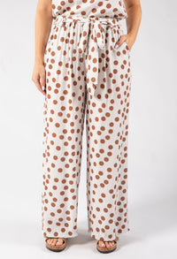 Wide Leg Polka Dot Trousers