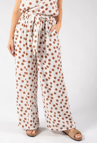 Wide Leg Polka Dot Trousers