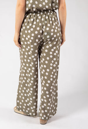 Wide Leg Polka Dot Trousers