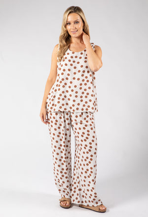 Sleeveless Polka Dot Top