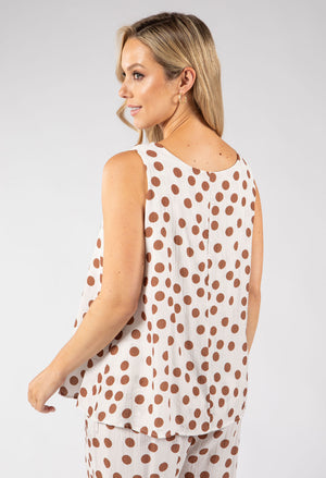 Sleeveless Polka Dot Top