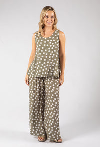 Sleeveless Polka Dot Top
