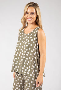 Sleeveless Polka Dot Top