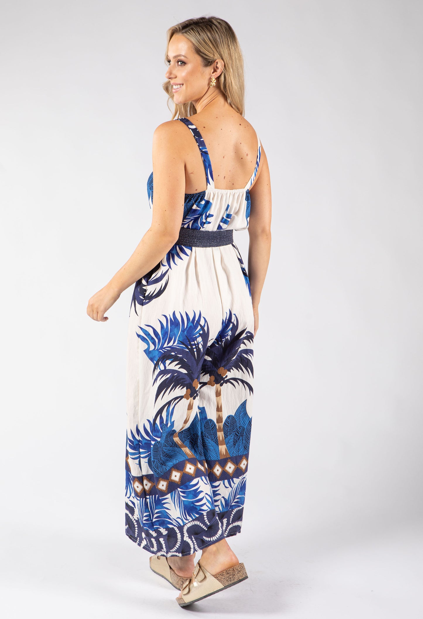 Palm Print Jumpsuit
