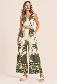 Palm Print Jumpsuit