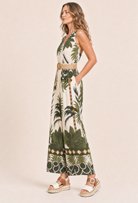 Palm Print Jumpsuit