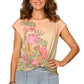 Cap Sleeve Floral Top