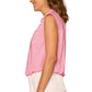 Sleeveless Button Down Woven Shirt