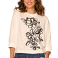 3/4 Sleeve Floral Top