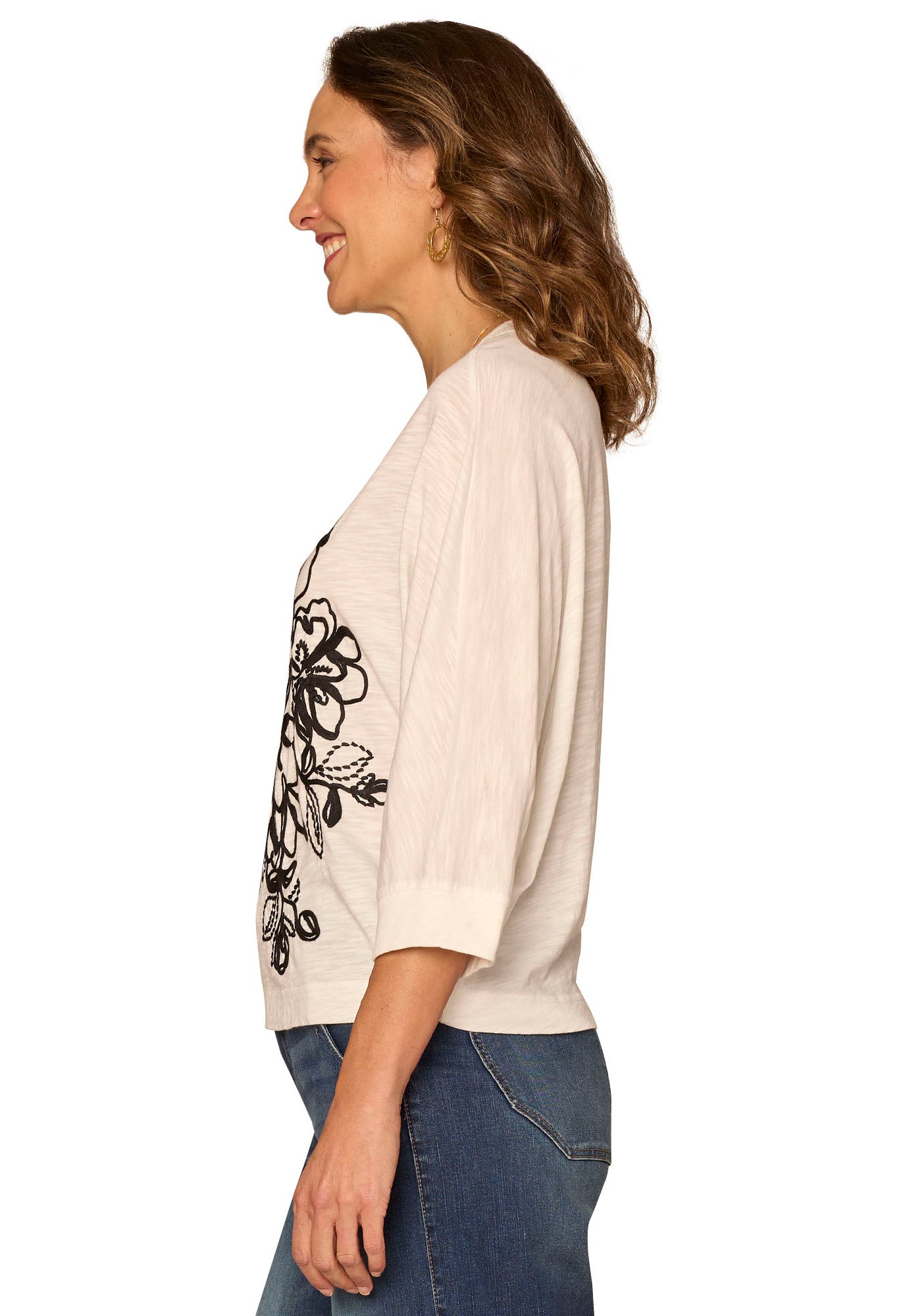 3/4 Sleeve Floral Top