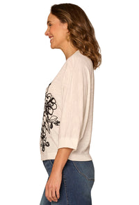 3/4 Sleeve Floral Top