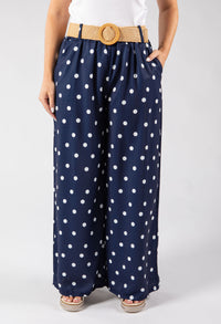 Belted Polka Dot Trousers