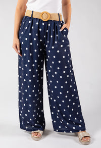 Belted Polka Dot Trousers