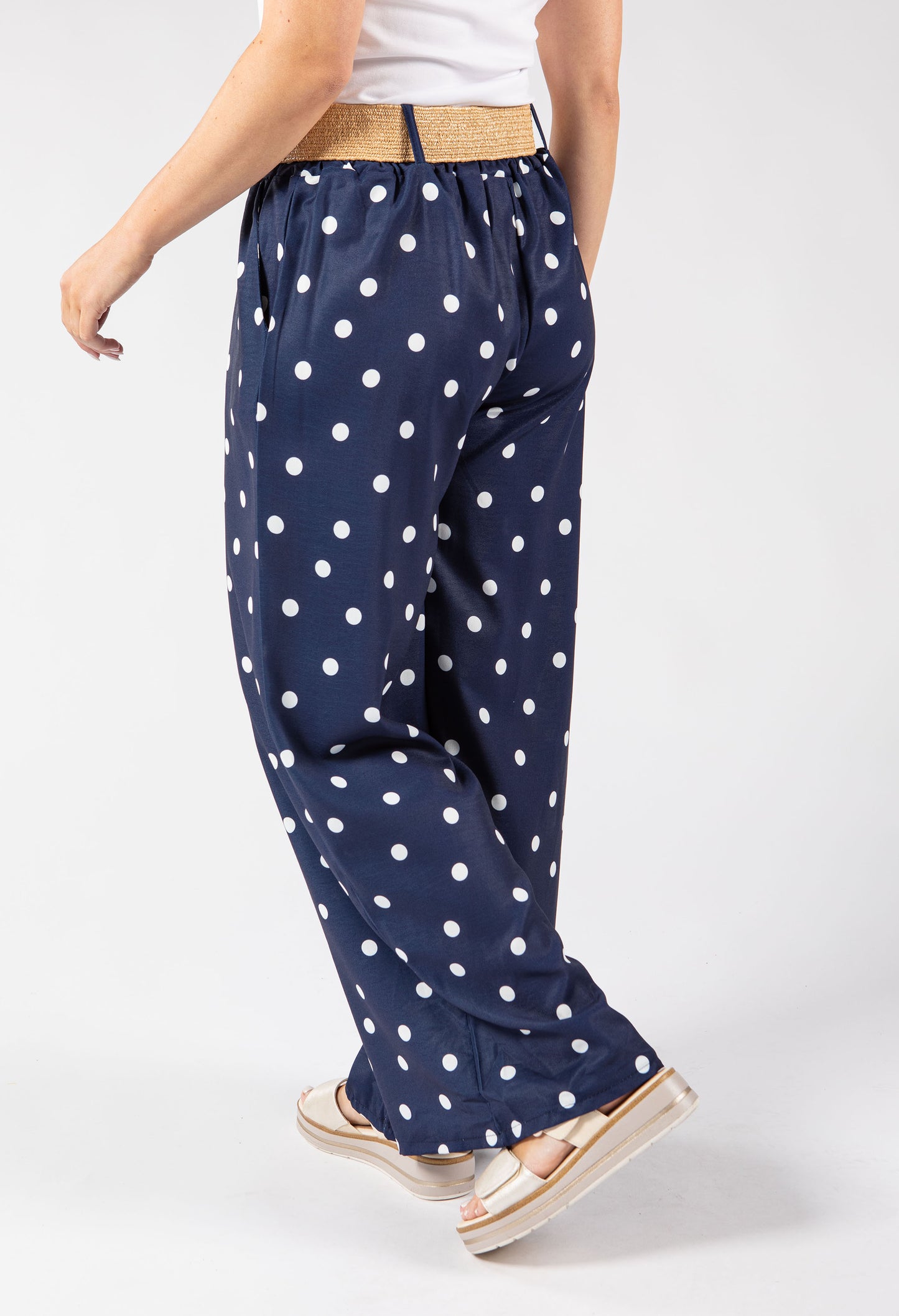 Belted Polka Dot Trousers