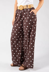 Belted Polka Dot Trousers