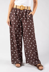 Belted Polka Dot Trousers