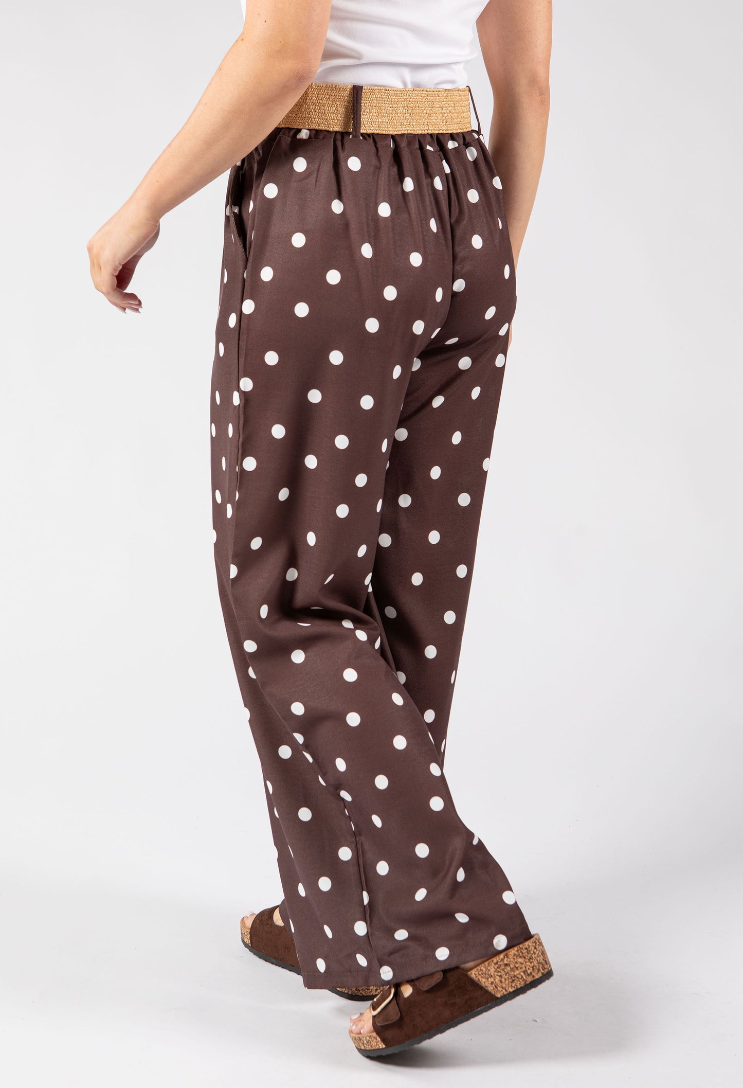 Belted Polka Dot Trousers
