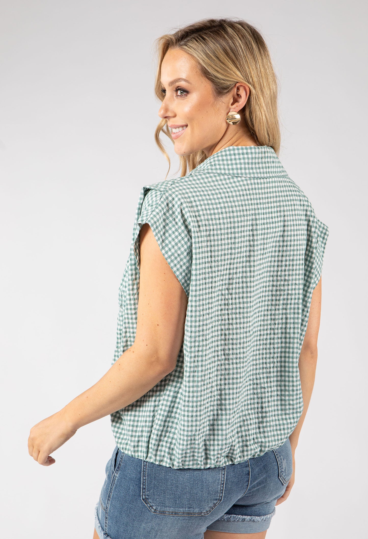 Gingham Cropped Shirt