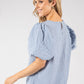 Gingham Puff Sleeve Top