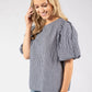 Gingham Puff Sleeve Top