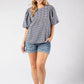 Gingham Puff Sleeve Top