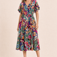 Button Front Abstract Dress