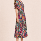 Button Front Abstract Dress