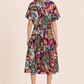 Button Front Abstract Dress