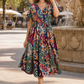 Button Front Abstract Dress