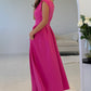 Dollie Asymmetric Neckline Skater Midi Dress