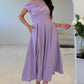 Dollie Asymmetric Neckline Skater Midi Dress